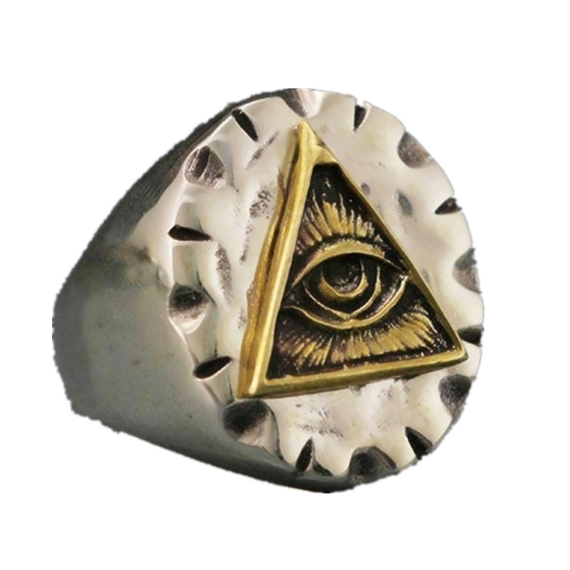Alloy Ring Triangle Eye Of God