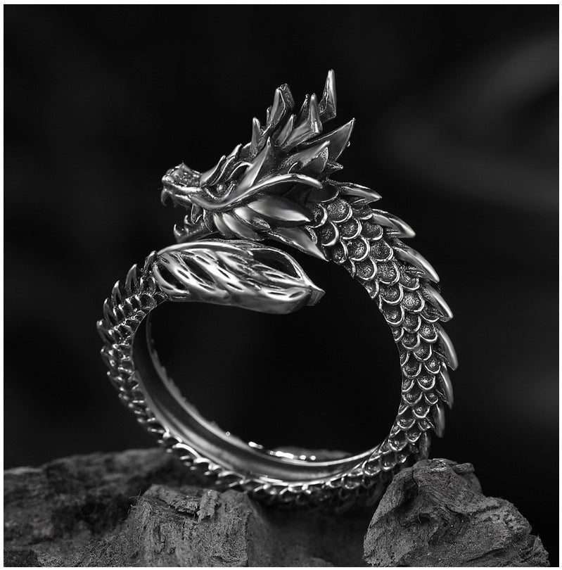 Vintage Dragon Ring Male Character