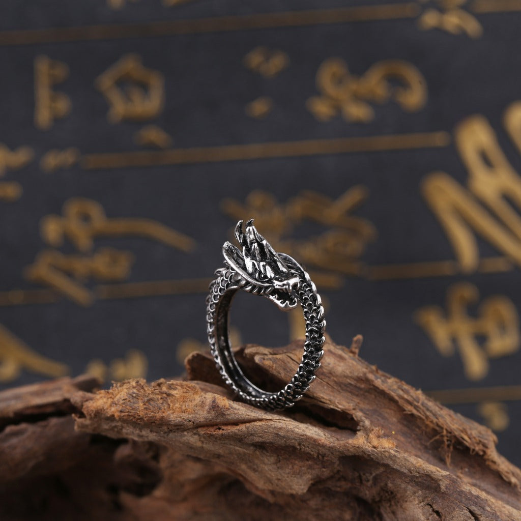 Vintage Dragon Ring Male Character