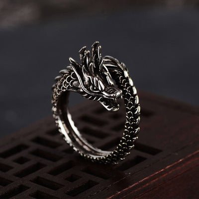 Vintage Dragon Ring Male Character