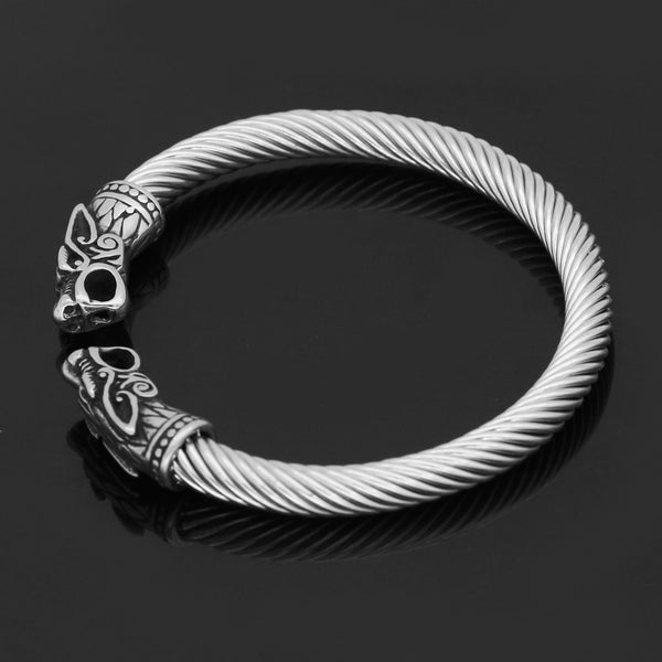 Pirate stainless steel vintage double head dragon bracelet