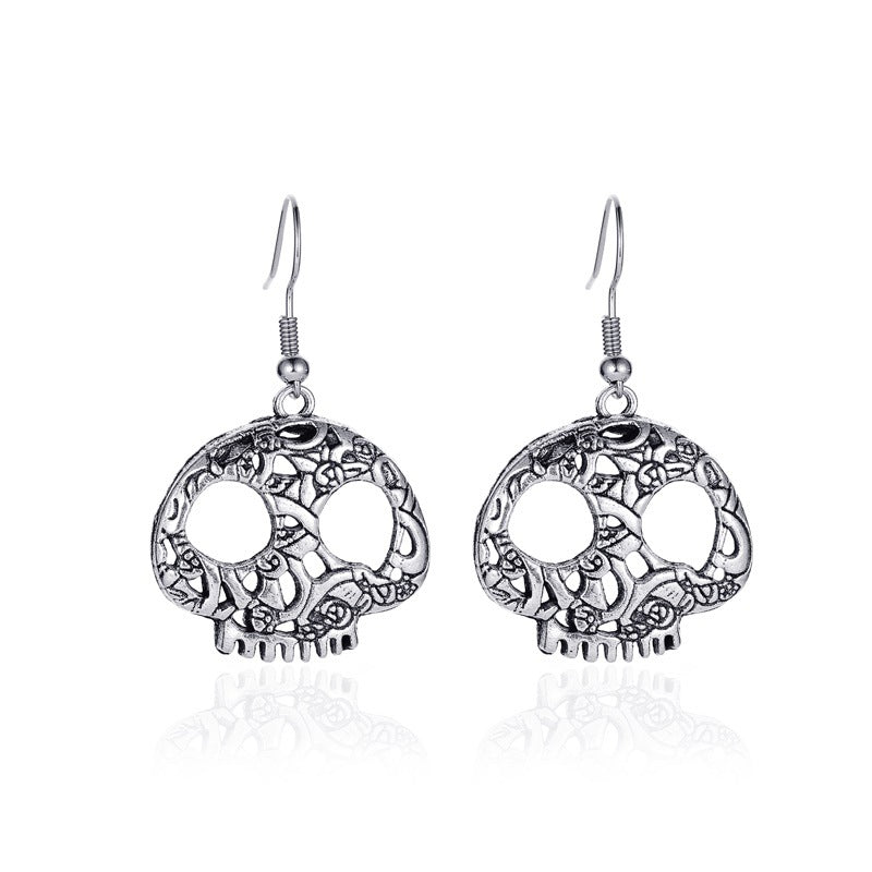Vintage Skull Bat Spider Earrings