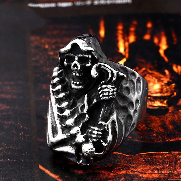 Men's Punk Titanium Steel Creative Ring Vintage