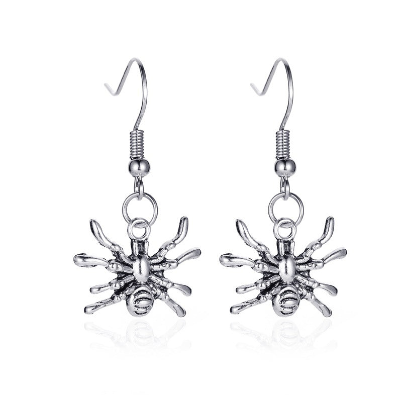 Vintage Skull Bat Spider Earrings