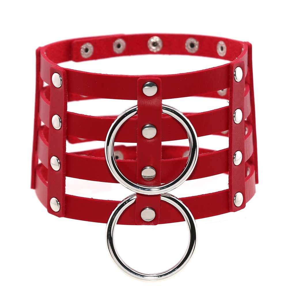 Dark Gothic Harajuku PU Leather Collar