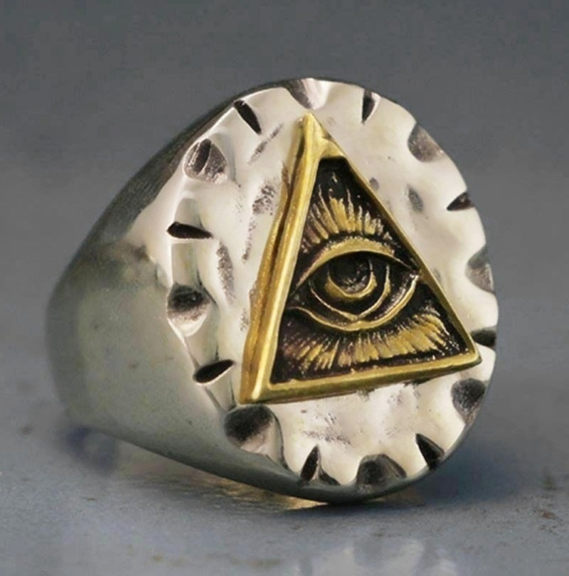Alloy Ring Triangle Eye Of God