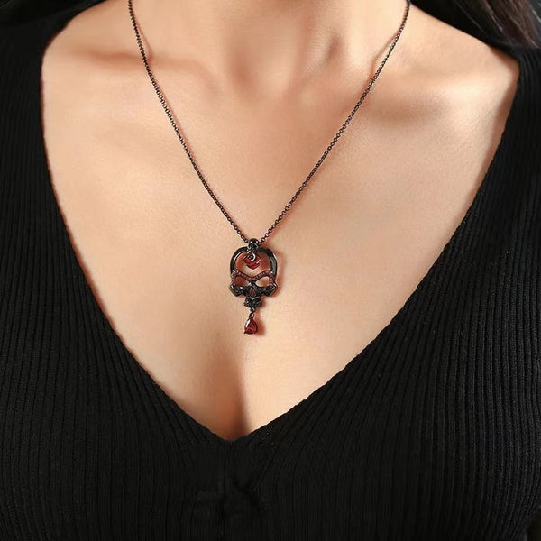 Retro Hip Hop Punk Stainless Steel Skull Pendant Necklace