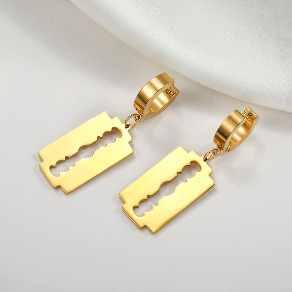 Vintage Personality Blade Pendant Earrings Female