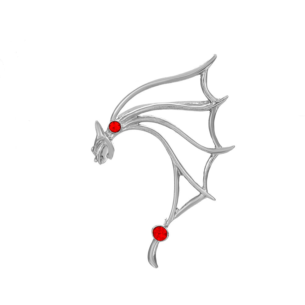 Alloy Flying Dragon Earrings Goth Punk Personality Without Holes