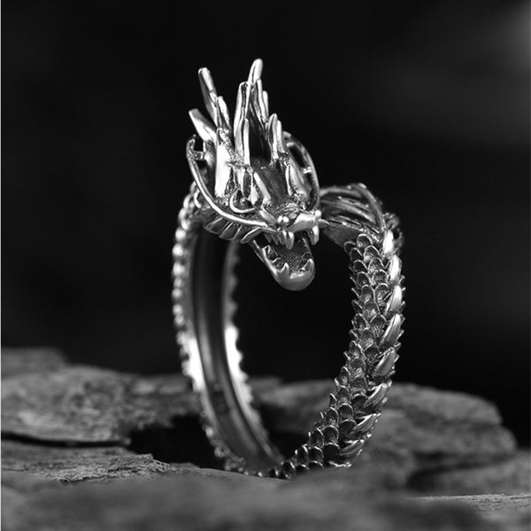 Vintage Dragon Ring Male Character