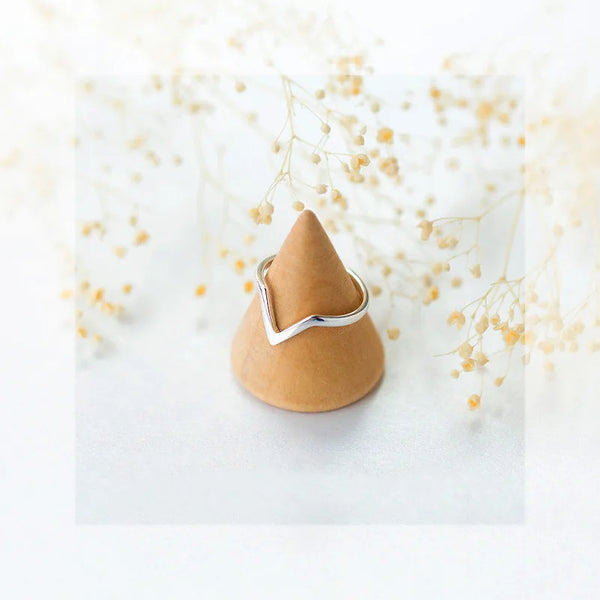 Letter V Adjustable Ring Fine Jewelry