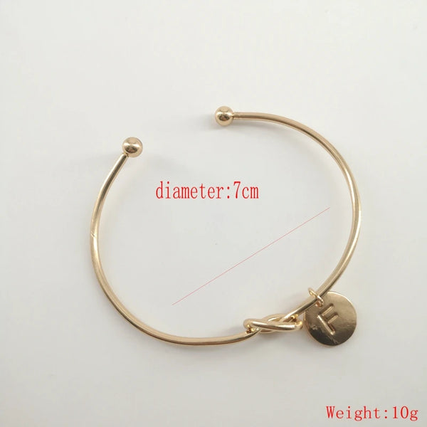 Pulseiras Initial Bracelets Bangles Open Knot Cuff Bangle Bracelets