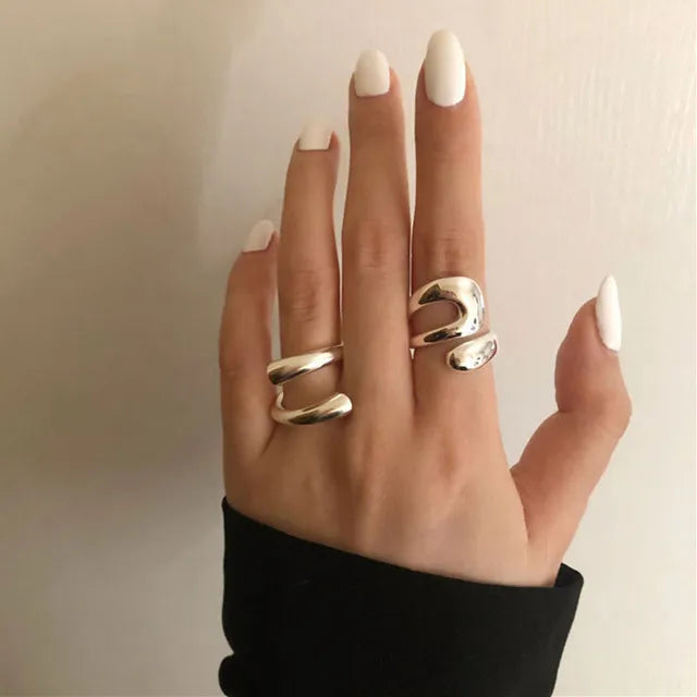 hollow out chain Jewelry Beautiful Finger Open Ring