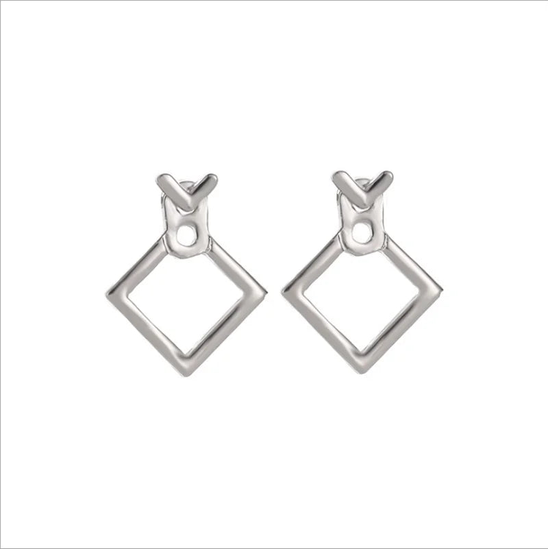 Nickel Square Stud Earrings