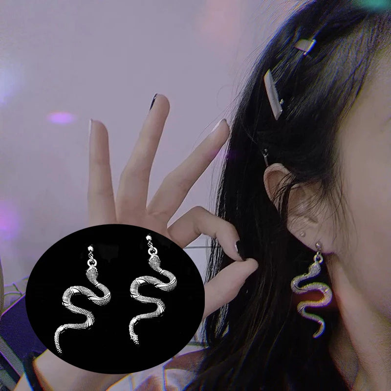 Snake Shape Dangle Earrings