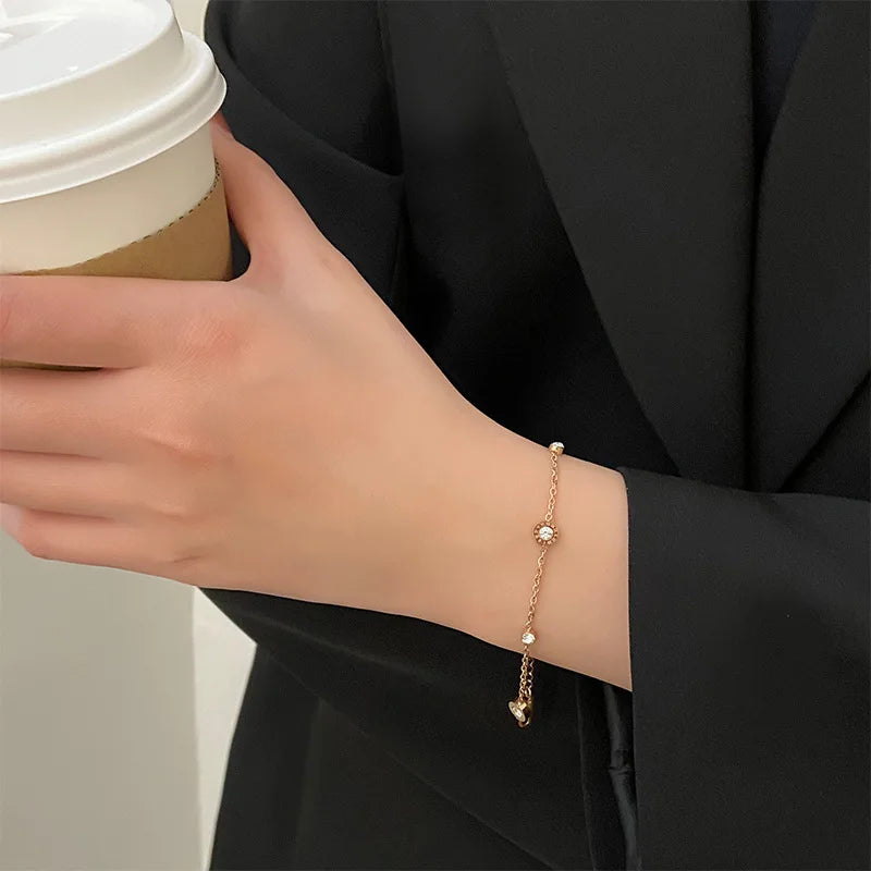 Roman Numerals Crystal Bracelet