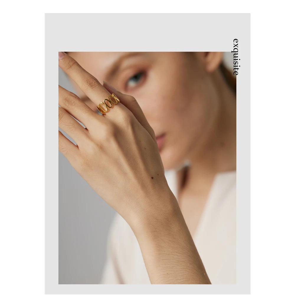 Yhpup  Irregular Opening Ring