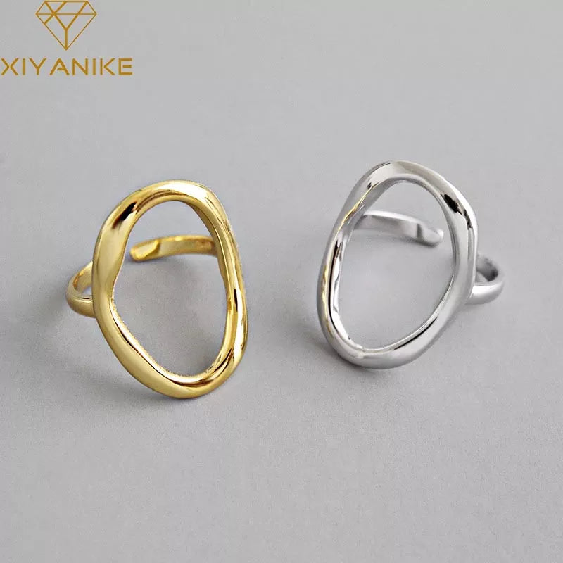 XIYANIKE Irregular Hollow Opening Ring