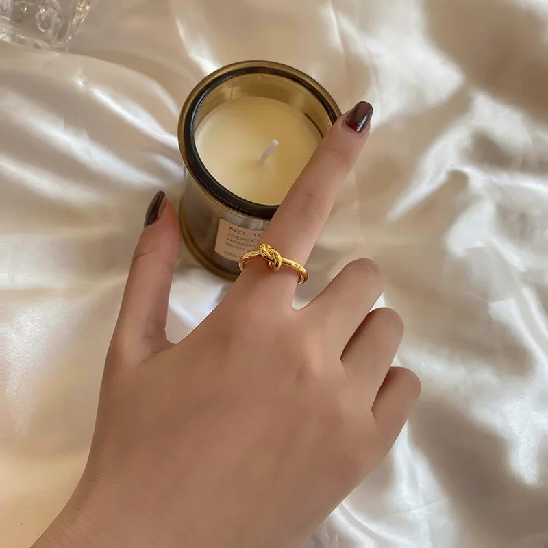 XIYANIKE  Knotted Thin Ring