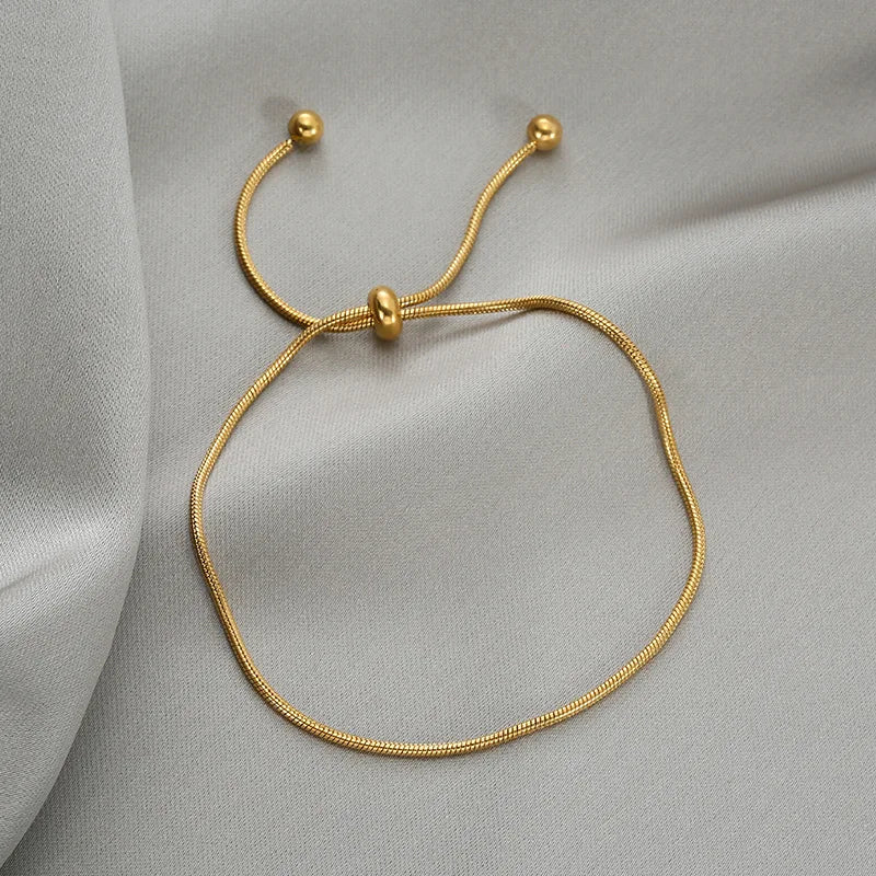 Bracelet Gold Color Snake Chain Bangle