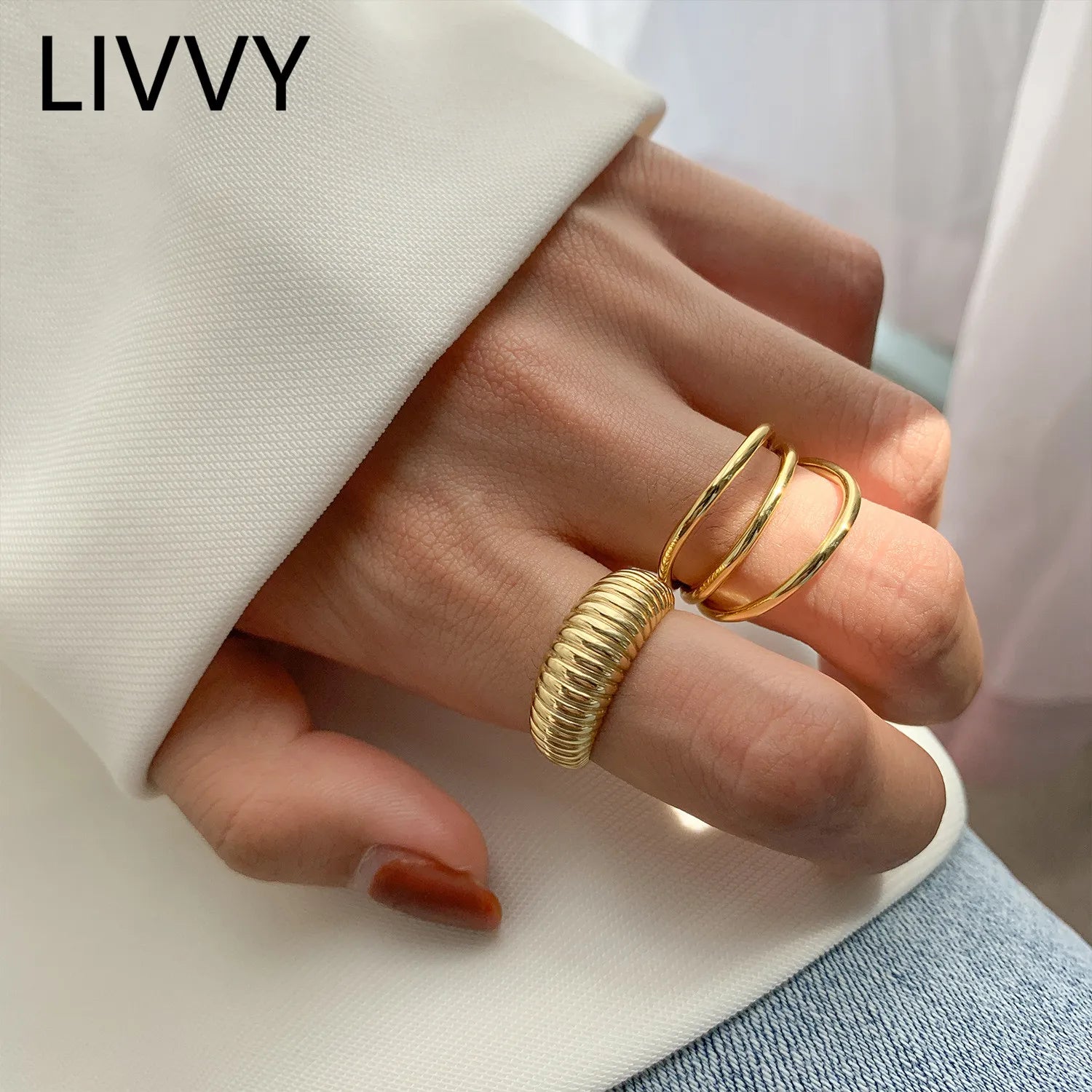 LIVVY three layers Ring