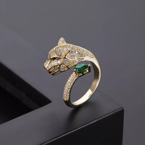 Leopard Head Ring
