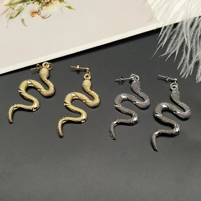 Snake Shape Dangle Earrings