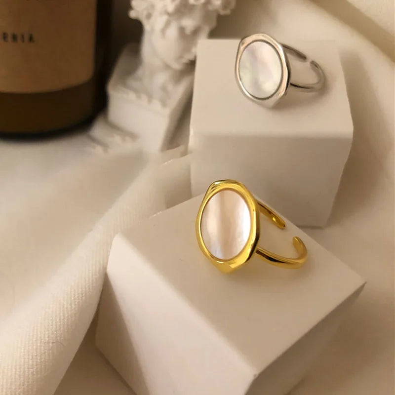 Foxanry Minimalist Gold Color Rings