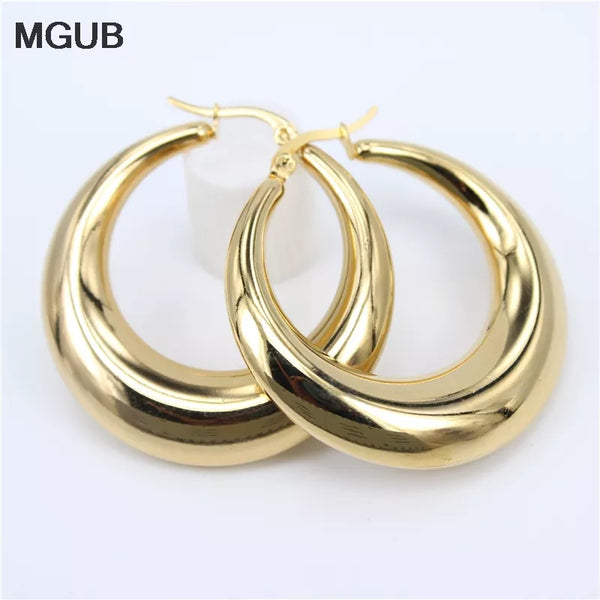 Big Circle Hoop Earrings