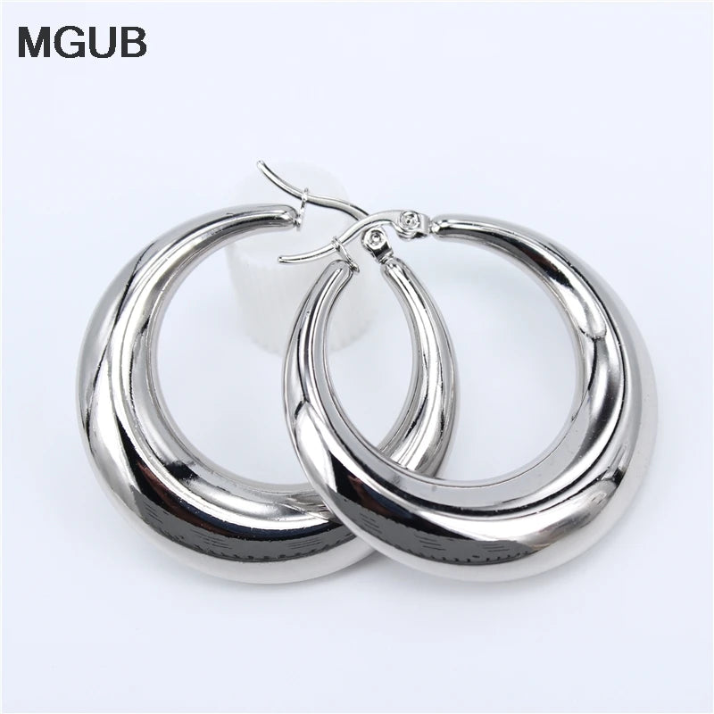 Big Circle Hoop Earrings