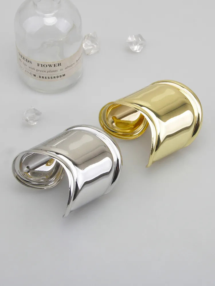 Metal Wave Asymmetry Openings Bracelet