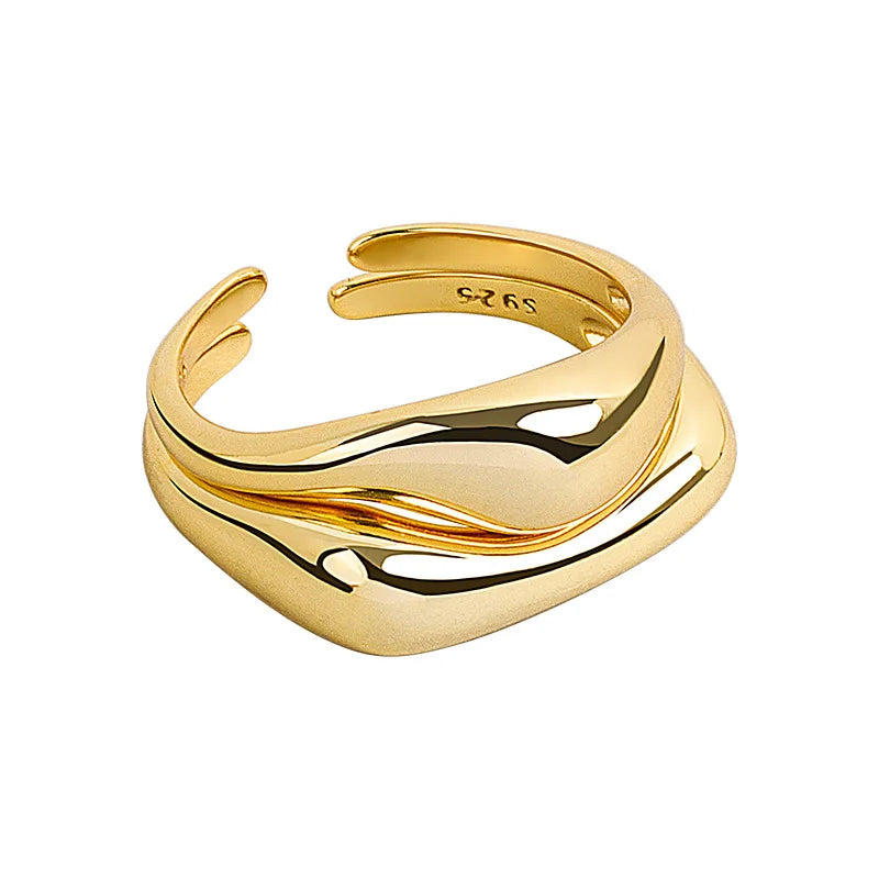 LIVVY  Smooth Waves Ring