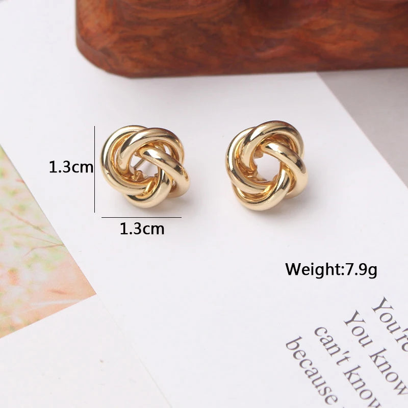Twist Round Earrings
