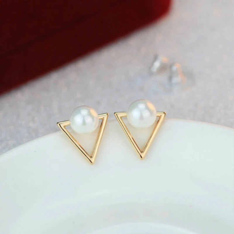 Nickel Square Stud Earrings