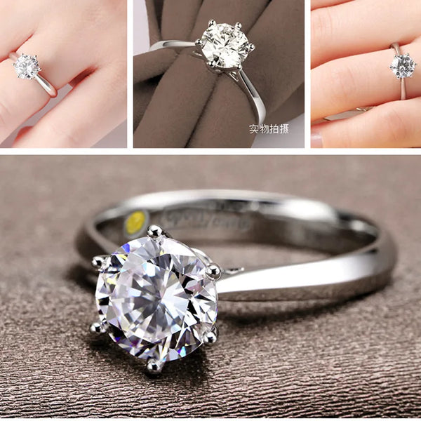 Austrian Crystal Engagement Proposal Ring