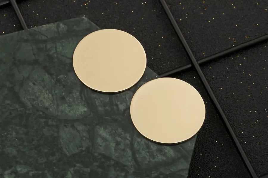 Round Shaped Golden Earrings