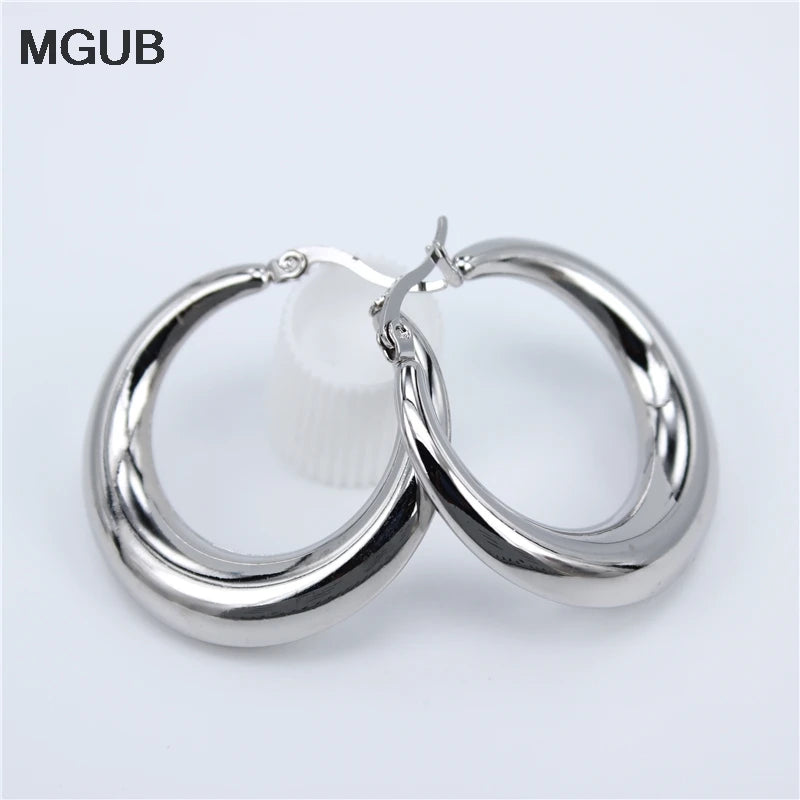 Big Circle Hoop Earrings