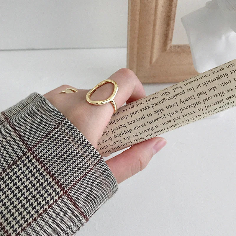 XIYANIKE Irregular Hollow Opening Ring