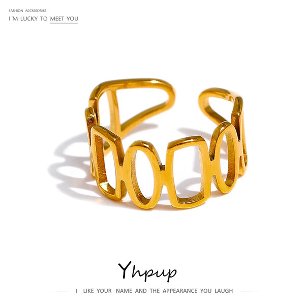 Yhpup  Irregular Opening Ring