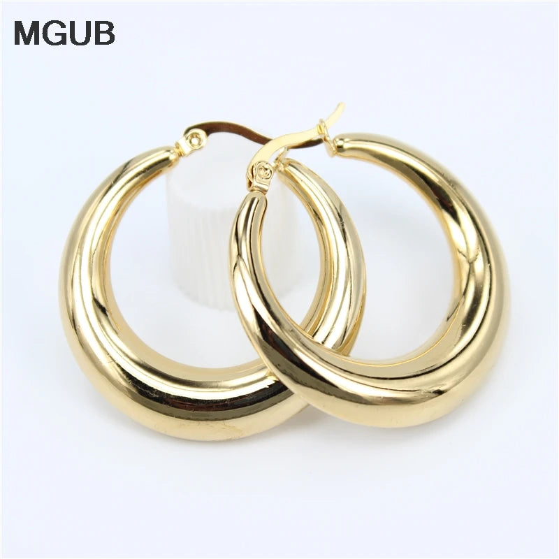 Big Circle Hoop Earrings