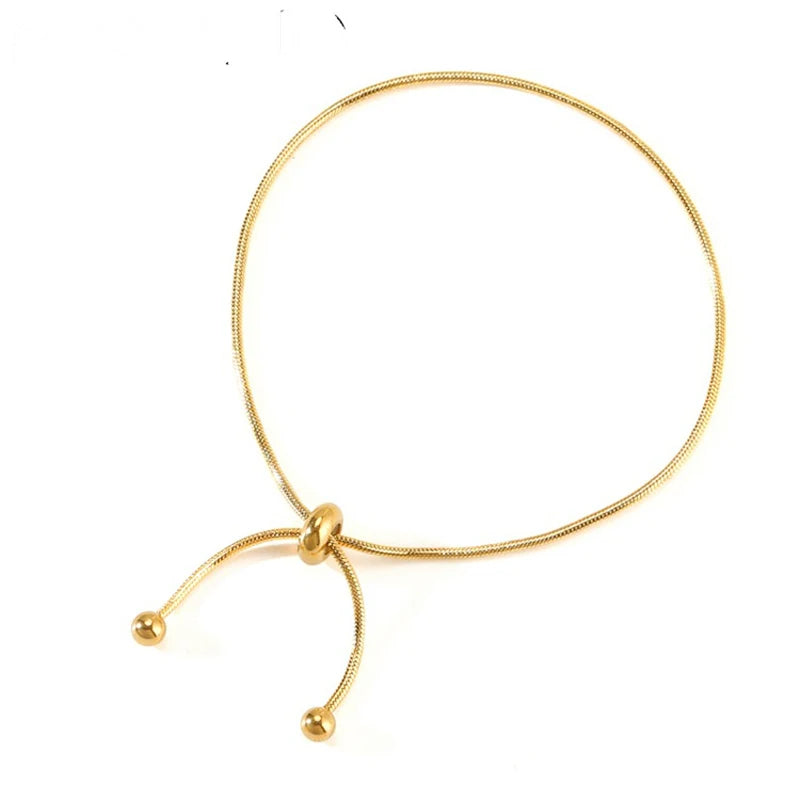 Bracelet Gold Color Snake Chain Bangle