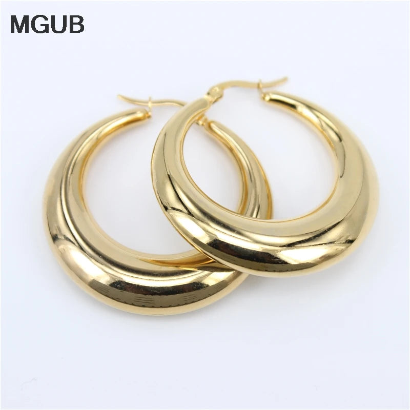 Big Circle Hoop Earrings