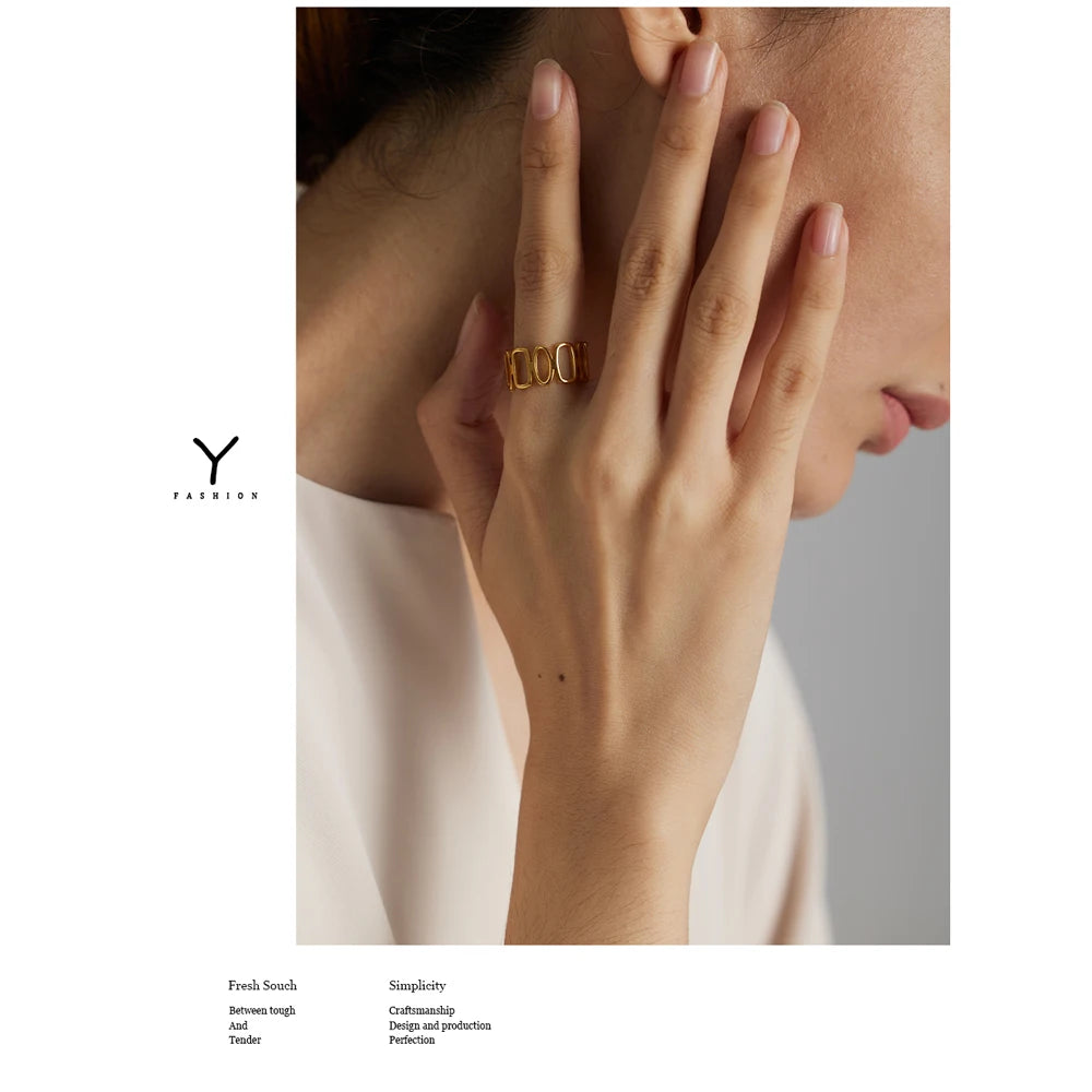 Yhpup  Irregular Opening Ring