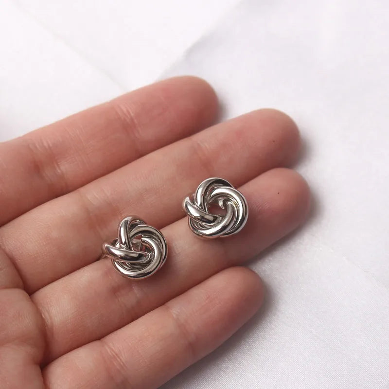 Twist Round Earrings