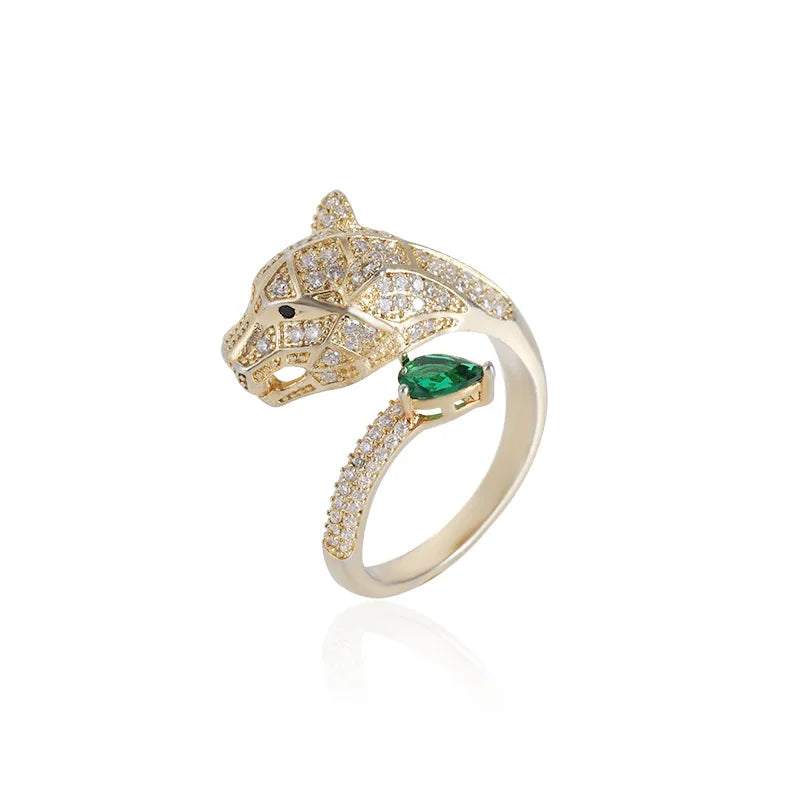 Leopard Head Ring