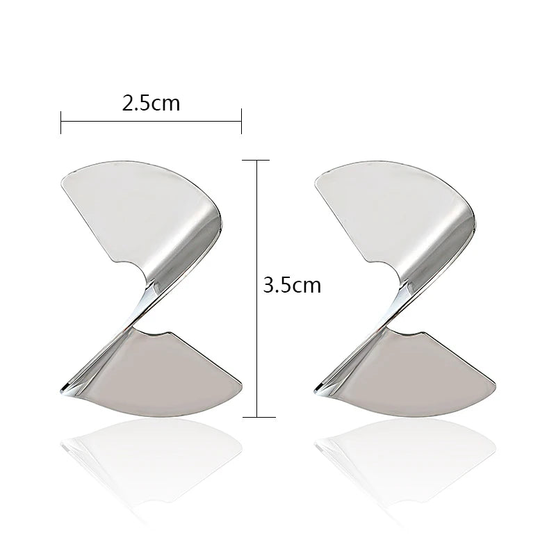 Twisted Geometric Earrings