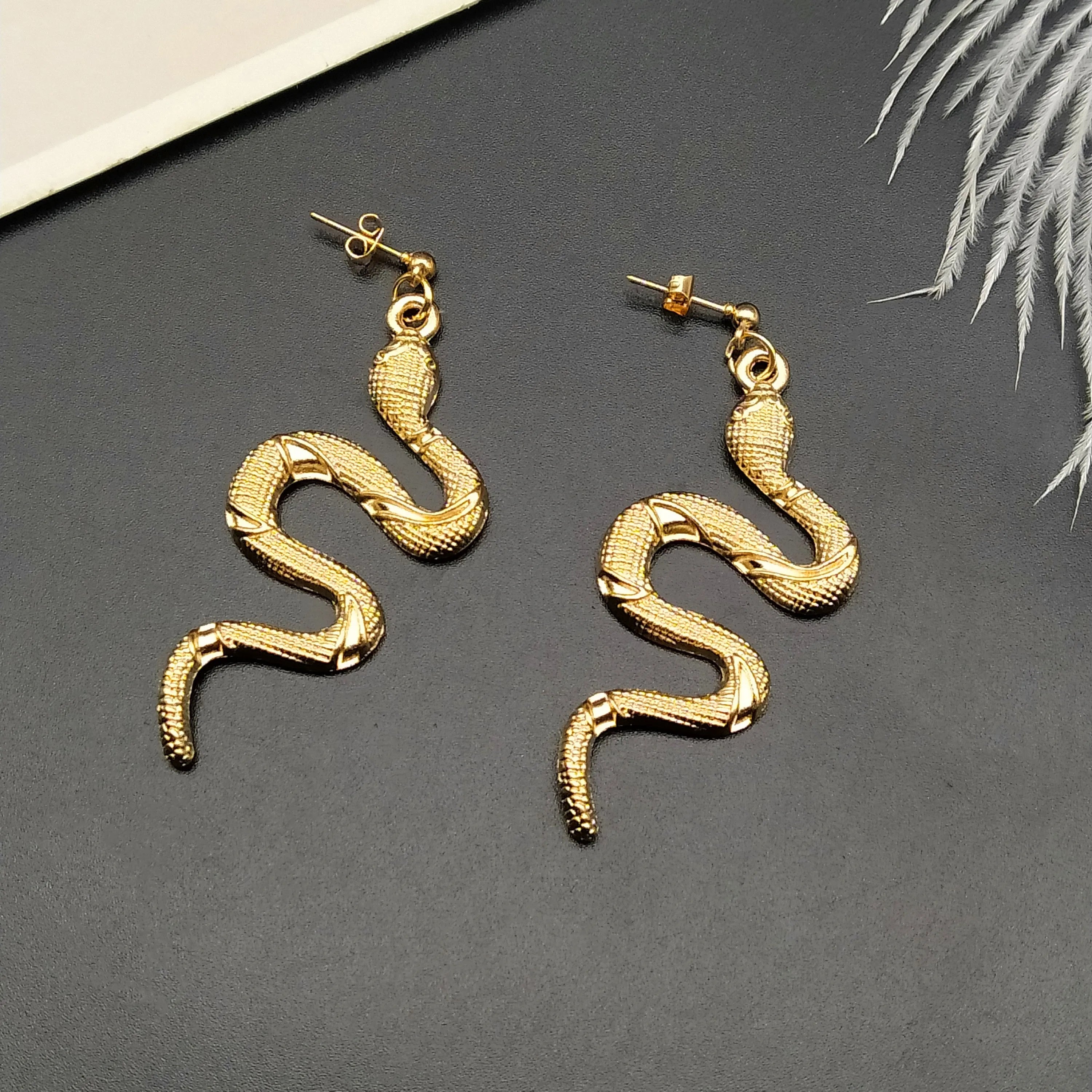 Snake Shape Dangle Earrings