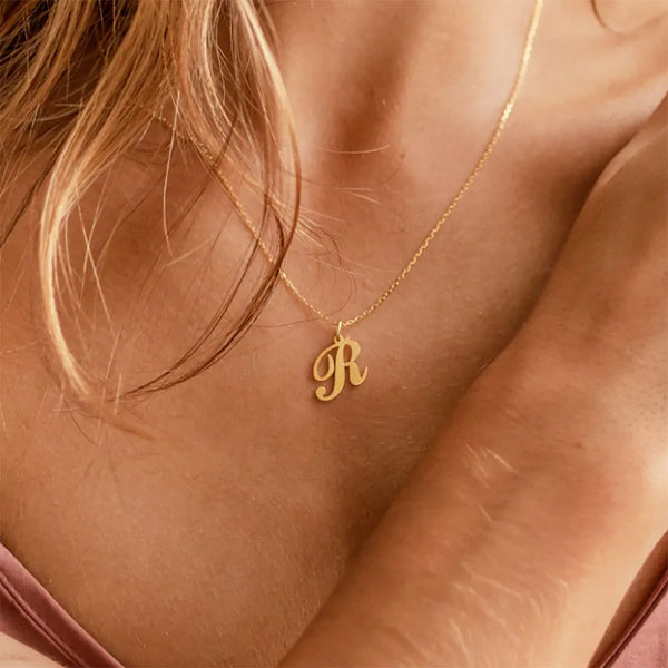 Dainty Initial Letter Necklaces