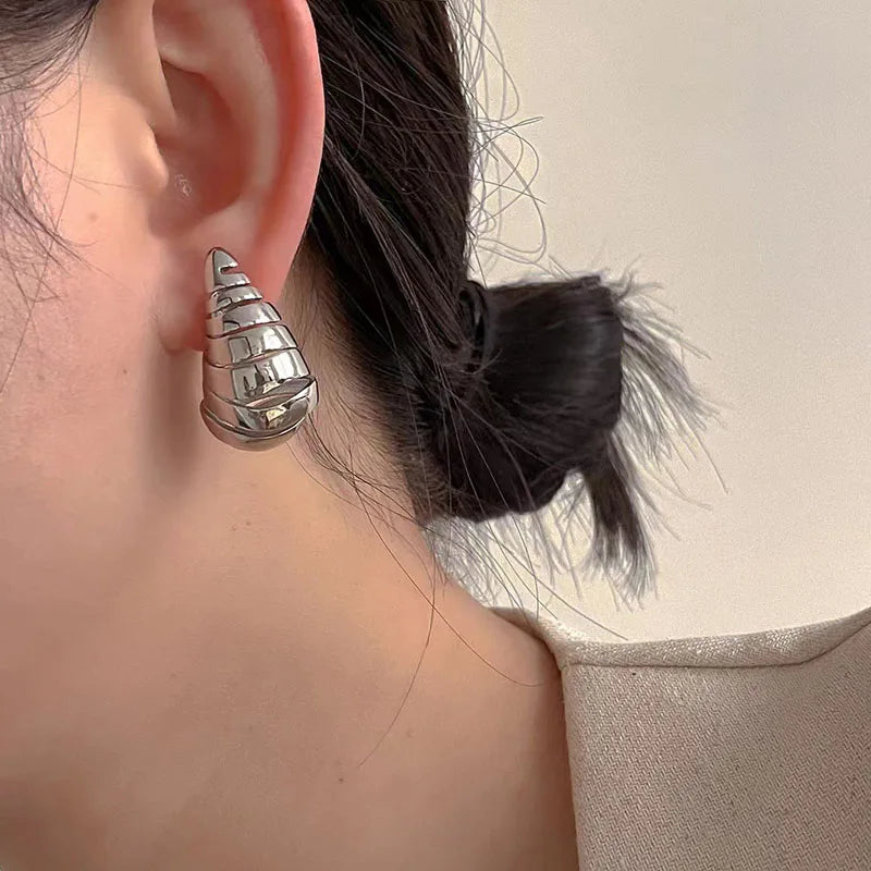 Chunky Hollow Stud Earrings