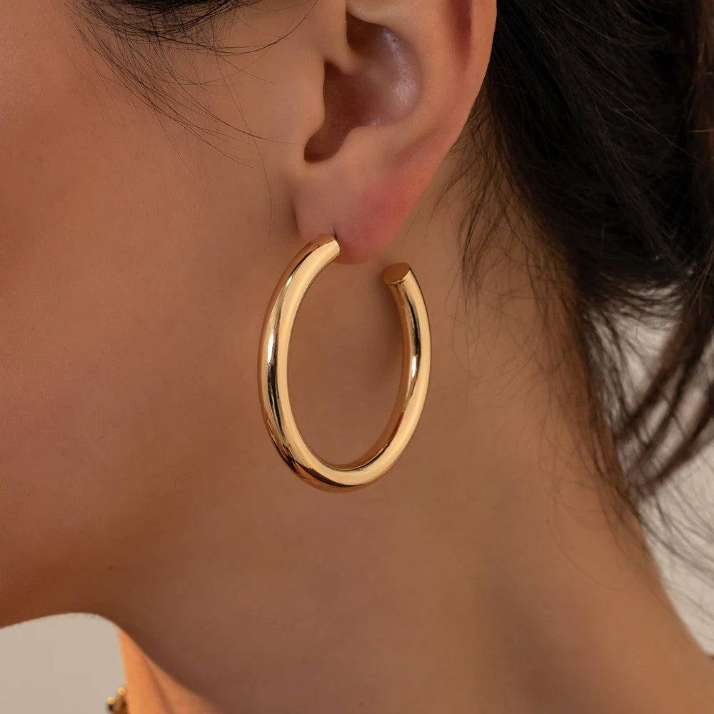 Big Small Hoop Earrings